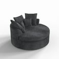 thumbnail image 5 of CRO Decor Dark Grey Corduroy free-install fully foam-filled Compressed sofa, 5 of 6