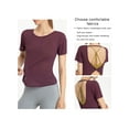 thumbnail image 4 of SAYOO Sports Shirt, Women Breathable Loose Backless Fitness Cover Fast Drying Running Smock Tops, 4 of 5
