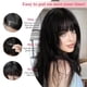 thumbnail image 4 of Clip on Bangs for Women Real Human Hair Extensions Invisible Clips Black, 4 of 5