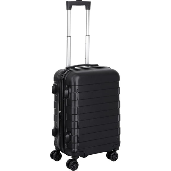LEIYY Expandable Luggage, Carry On Travel Suitcase with 4 Spinner Wheels and TSA Lock, 21 Inch, Black