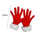 thumbnail image 5 of dianhelloya Christmas Winter Gloves Thermal Color Matching Soft Plush Full Fingers Unisex Elastic Anti-slip New Year Festive Outdoor Playing Skiing Gloves 1 Pair Red, 5 of 7