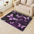 thumbnail image 2 of Purple Butterfly Rug & Home Decor - Galaxy Rugs for Entryway, Front Door Mat Indoor Entrance, Washable Rugs, 2x3 Rug, Non Slip Soft Low Pile Small Area Rug, Girls Carpet & Room Decorations Y-&173, 2 of 7