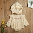 thumbnail image 3 of Adorable Kids Baby Girl Clothes Long Sleeve Ruffle Romper Bodysuit Hat Outfits Set 0-24 Months, 3 of 5