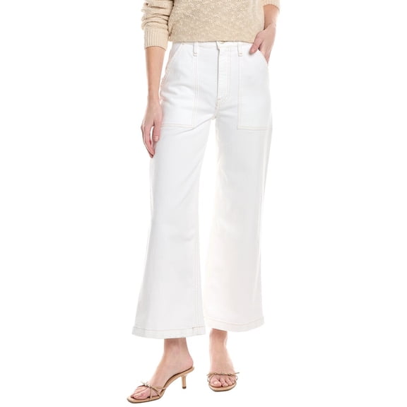 HUDSON Jeans womens  Jodie White Wide Leg Crop Jean, 30, White
