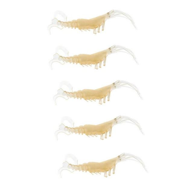 Señuelos de pesca de camarones DYNWAVEMX 5x Dorado Champagne