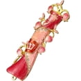 thumbnail image 3 of Matashi Hand Painted Mezuzah Gold Plated and Crystals (Red & Pink Enamel Mezuzah) Home Door Wall Decor Home Décor Jewish Holiday Housewarming Present House Blessing Gift for Holiday Festival, 3 of 5