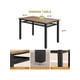 thumbnail image 4 of 4 - piece dining mesa set para 4 people: kitchen mesa con 2 sillas, 1 bench, almacenamiento rack, y metal frame - perfect para small space apartments (brown), 4 of 7