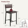 thumbnail image 3 of Bar Stools,25 Inch Counter Height Bar Stools Set of 4,Modern Faux Leather High Barstools with Footrest,Back and Metal Leg,Bar Chairs for Kitchen Island,Bar, 3 of 8