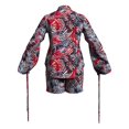 thumbnail image 5 of Bintarealwax Women 2 Piece Outfits African Print Long Sleeves Button Down Shirt Shorts Sets Business Work Fashion Set 2025, 5 of 5