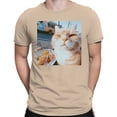thumbnail image 2 of Cat Enjoying Taco Men's Natural T-shirt, 2 of 3