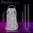 thumbnail image 2 of Diamond Water Bottle Bling Rhinestone Stainless Steel Thermal Bottle Refillable Water Bottle Insulated Water Bottle Glitter Water Bottle with Chain fo, 2 of 4
