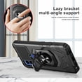thumbnail image 2 of Compatible for Cricket Innovate E 5G Case w/Tempered Glass Screen Protector [Military Grade] Ring Car Mount Kickstand Shockproof Hard Phone Case - Black, 2 of 7