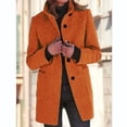 thumbnail image 5 of BLOCLOALO Winter Coats Trendy Stand Collar Button Up Sweaters Wool Cardigan Coats with Pockets Lapel Long Jacket Fashion Casual Open Front Outerwear Plus Size Coat Fitted Warm Cardigans Orange Xxl, 5 of 5