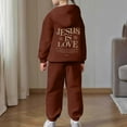 thumbnail image 4 of WOYY Toddler Girls 2 Piece Outfits Letter Print Hoodie Sweatpants Sweat Suit, Sizes 2-3T, 4 of 6