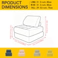 thumbnail image 5 of Leumius Folding Sofa Bed,Corduroy Fabric Convertible Sleeper Sofa Chair with Back Support and Pillow,Boneless Foldable Mattress Futon Chair Bed Floor Sofa for Living Room Bedroom,Yellow, 5 of 11