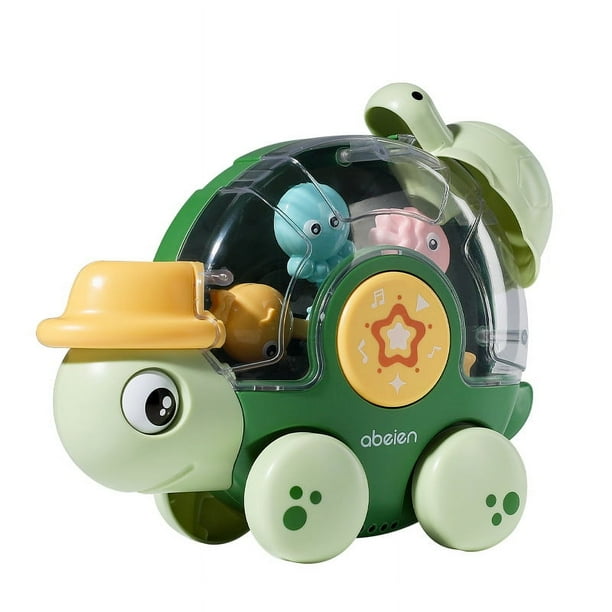 Baby bath water toy,Roller Waterfall and Sliding Car Mold Free for Kids Babies,Bathtub Swimming Floor Toys,Infant Toddler Newborn Boys Girls Birthday Baby Gifts (Turtle)