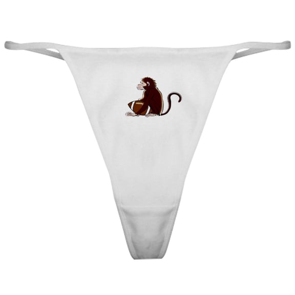 CafePress - Football Monkey Classic Thong - Women's Novelty Thong Panties Underwear
