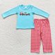 thumbnail image 1 of Venta al por mayor, conjunto de luces navideñas para niña, conjunto bordado para niños, pantalones a rayas de manga larga rosa, ropa de dormir, pijamas para niños pequeños, 1 of 2