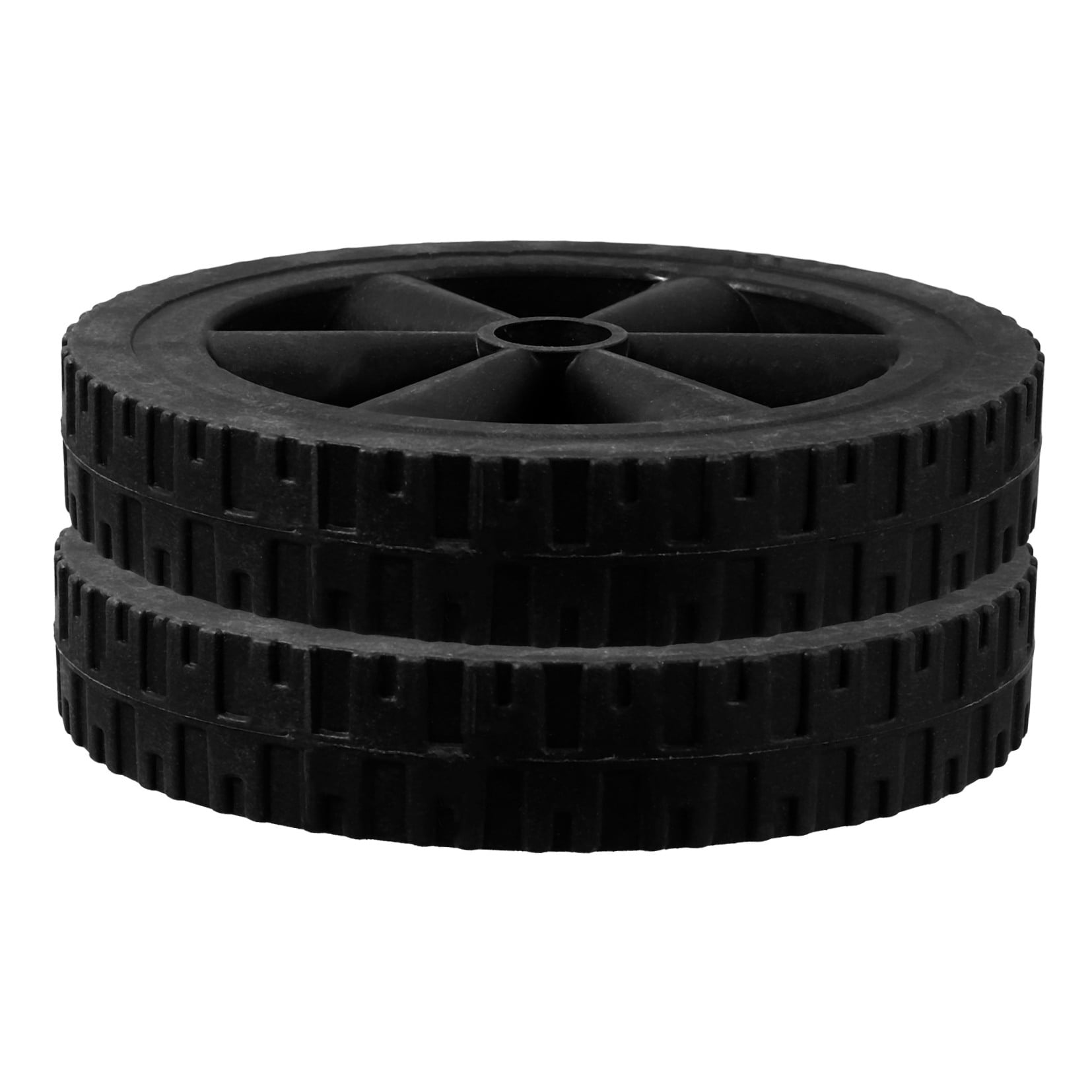 2Pcs 8 8 Inch Heavy Duty Black Plastic Grill Wheels Replacement Parts Universal Gas BBQ Caster Spare Wheels for Grill Repair