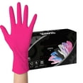 thumbnail image 2 of Disposable Nitrile Gloves 3.5-4MIL Food-Grade Latex-Free Powder-Free for Cooking Cleaning Chores Home Office Food Preparation(Hot Pink S), 2 of 9