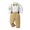 Khaki, variant on Zecgelong Toddler Boys Long Sleeve Solid T Shirt Tops Suspenders Pants Child Kids Gentleman Outfits Boys Formal Sets Long Sleeve for Boys 18-24 Months