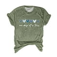 thumbnail image 2 of frariair ​Positive Message Graphic Top Featuring Comfort Fit Perfect For Yoga Sessions And Coffee Dates​ Army Green, 2 of 3
