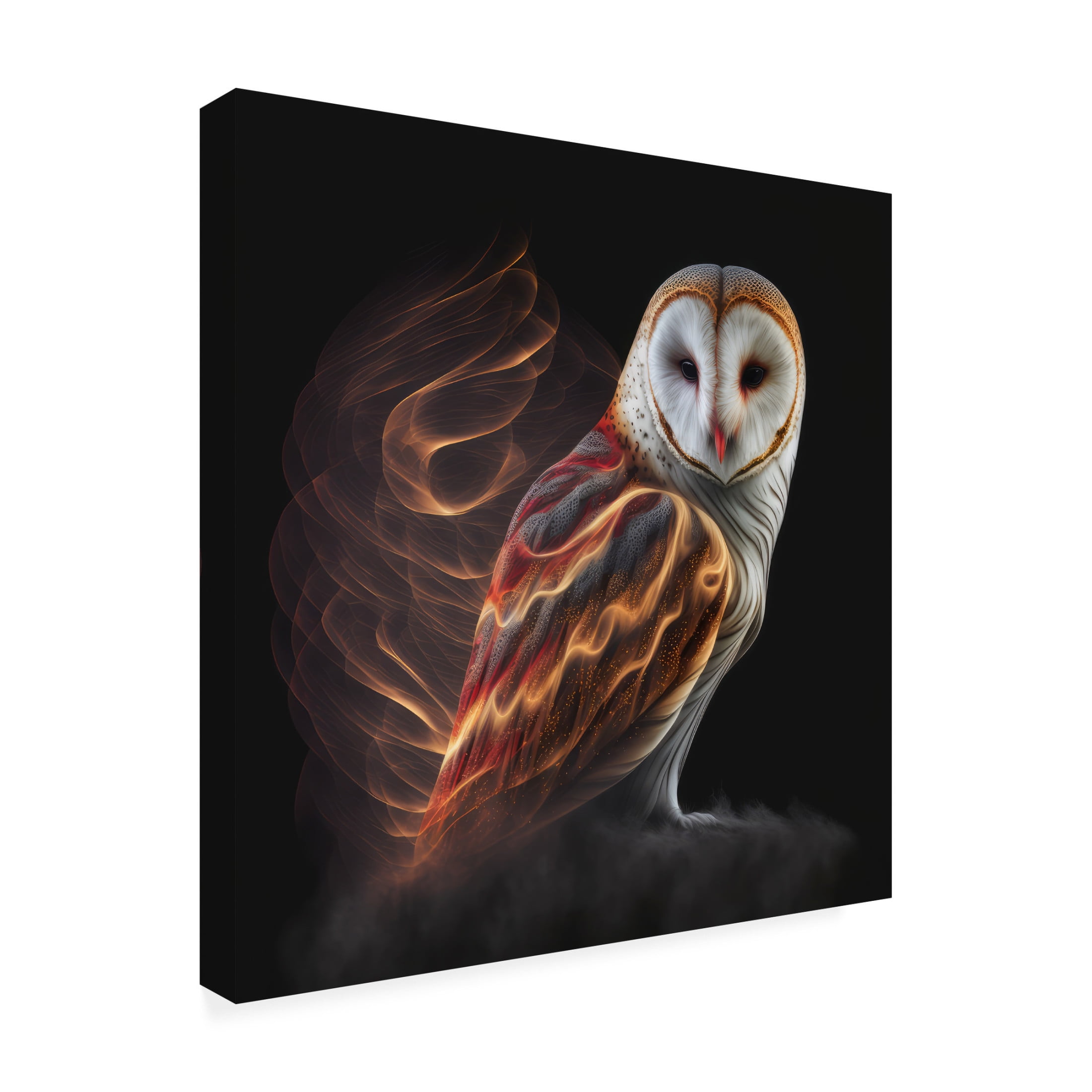 Canvas Wall Art - The Golden Valley 'Bubo' Wall Art for Living Room, Bedroom, or Office Décor by Trademark Fine Art - 14 x 14 Inches