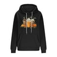 thumbnail image 4 of TKLPEHG Pumpkin Sweatshirt for Women Thanksgiving Graphic Hoodies Fall Halloween Sweatshirts Long Sleeve Hooded Pullover (Black,L), 4 of 5