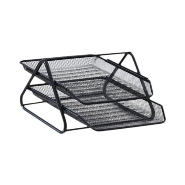 Clasificador de archivos de malla metálica, estantería, bandeja para documentos, bandeja de letras de papel resistente para el hogar, archivador para