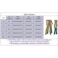 thumbnail image 3 of Rovga Women Pants Casual Trousers Cargo Pants 4 Pockets Wide Leg High Waist Straight Leg Pants Baggy Comfy Satin Trousers Classic Outwear, 3 of 5