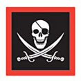 thumbnail image 2 of Pirate Luncheon Napkins - 12 Pack: Fun, Colorful, and Durable!, 2 of 3