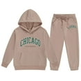 thumbnail image 3 of Kiijoy Teen Girls Outfits Chicago Print Casual Hoodie Sweatpants Sweatsuit, Sizes 13-14, 3 of 3