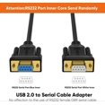 thumbnail image 4 of [2-Pack] USB to RS232 Adapter with PL2303 Chip 6.6 FT, USB 2.0 to RS232 Female DB9 Serial Converter Cable for Cashier Register, Modem, Scanner, Digita, 4 of 4