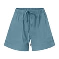 thumbnail image 4 of QINGFSAP Plus Size Womens Summer Shorts Elastic Drawstring Waist with Pockets Cuffed Hem Casual Lounge Bottoms, 4 of 6