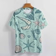 thumbnail image 3 of Beach Seashell Starfish T Shirts Basic T-Shirt Short Sleeve Ladies Tee Shirt Summer Graphic Clothing, 3 of 6
