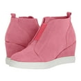 thumbnail image 3 of Dakaela Women's Platform Wedge Sneakers Hidden Heel Ankle Booties Side Zipper Casual Walking Slip on Fall Boots Pink 6.5, 3 of 5