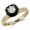 Yellow, variant on Majesty Diamonds MD180611-7 1.1 CTW Round Black Diamond Double Prong Simion Solitaire with Accents Engagement Ring in 14K Yellow Gold - Size 7