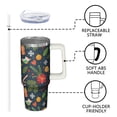 thumbnail image 3 of Snowflakes Winter 30oz Holiday Tumbler with Handle, Christmas Coffee Cup with Straw, Festive Stainless Steel Insulated Mug, Gifts for Women Men, 3 of 5