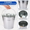 thumbnail image 4 of Didaey 12 Pcs Large Galvanized Metal Buckets with Handle 10 Inch Heavy Duty Stainless Steel Pails Round Pail for Party Wedding, Crafts, Utensils, Table Centerpieces (Silver), 4 of 7