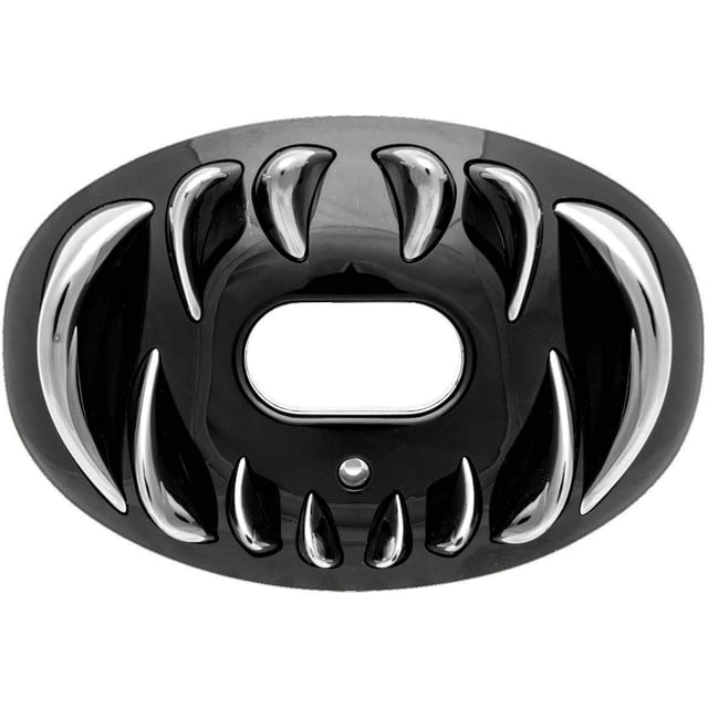 Battle Sports 3D Predator Oxygen Lip Protector Mouthguard - Black/Silver