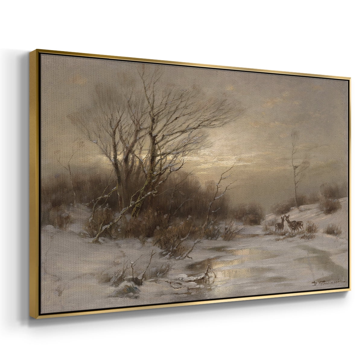 Vintage Landscape-CCLXXIV By Wexford Home Framed in Gold Wood Gallery Wrapped Canvas 17 in. x 25 in.