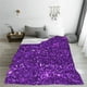 thumbnail image 5 of Balery Purple Glitter Manta de Felpa Suave y Acogedora – Cobija de Franela Aterciopelada para Cama, Lavable y Cálida para Sofá, Mascotas, Transpirable-50"x40", 5 of 7