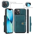 thumbnail image 6 of Case for iPhone 14 6.1 inch 2022, Detachable Magnetic Wallet Credit Card Cash Slot Case Cover Support Wireless Charging Functional Kickstand Compatible with iPhone 14 2022 (Blue), 6 of 8