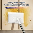 thumbnail image 4 of Cloth Changing Mini Mop with 10 Reusable Pads, 360° Rotating Self-Clamping Mop with 100cm Telescopic Handle, Hands-Free Wet & Dry Cleaning Mop for Home Use, 4 of 8