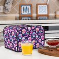 thumbnail image 5 of KLL Skull mushroom colorful cute Print 4 Slice Toaster Dust Covers Kitchen Small Appliance Cover with 2 Pockets,Can hold Jam Spreader Knife & Toaster Tongs (12.4 x 10.6 x 8.2), 5 of 6