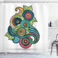 thumbnail image 1 of Ambesonne Leaf Shower Curtain, Floral Zentangle, 69"Wx84"L, Multicolor, 1 of 3