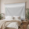 thumbnail image 3 of Grey Striped Large Tapestry for Bedroom Wall Hanging Tapestry,Luxurious White Stripes Modern Abstract Art Ceiling Backdrop Tapestries Poster Blanket Wall Decor for Teens Room Living Room 85" x 90", 3 of 8