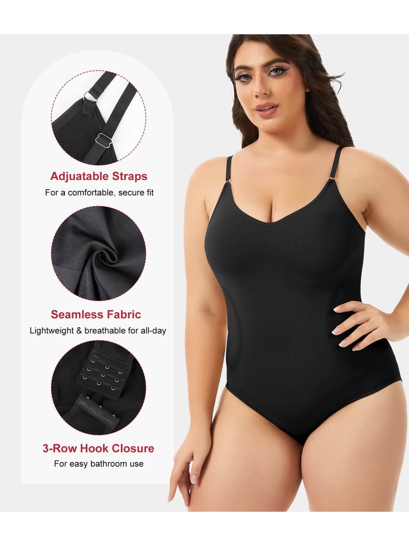 MANIFIQUE Plus Size Womens Seamless Shapewear Bodysuit 1X-4XL