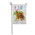 thumbnail image 1 of JSDART Color Bear Deer Wolf Fox Bird Drawing Overprint Garden Flag Decorative Flag House Banner 28x40 inch, 1 of 1