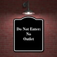 thumbnail image 2 of Do Not Enter No Outlet BLACK Aluminum Composite Sign 15''x18'', 2 of 9